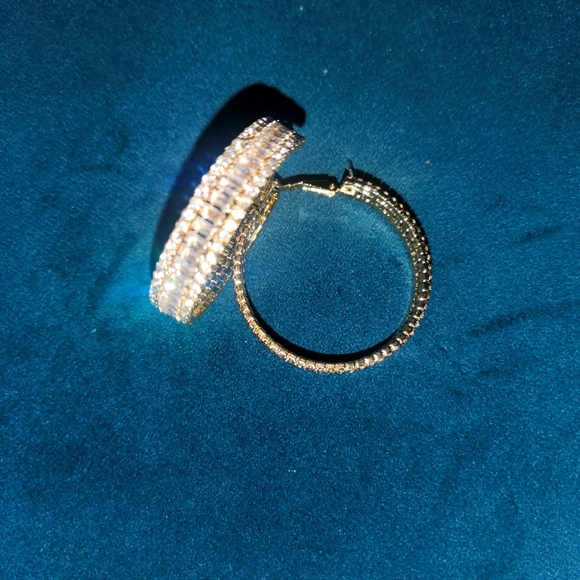 Classy Studded Hoops - Picture 1 of 2